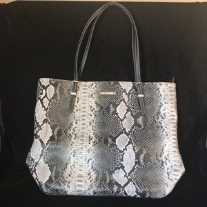 Nine West Faux Python Print PVC XL Tote - EUC
